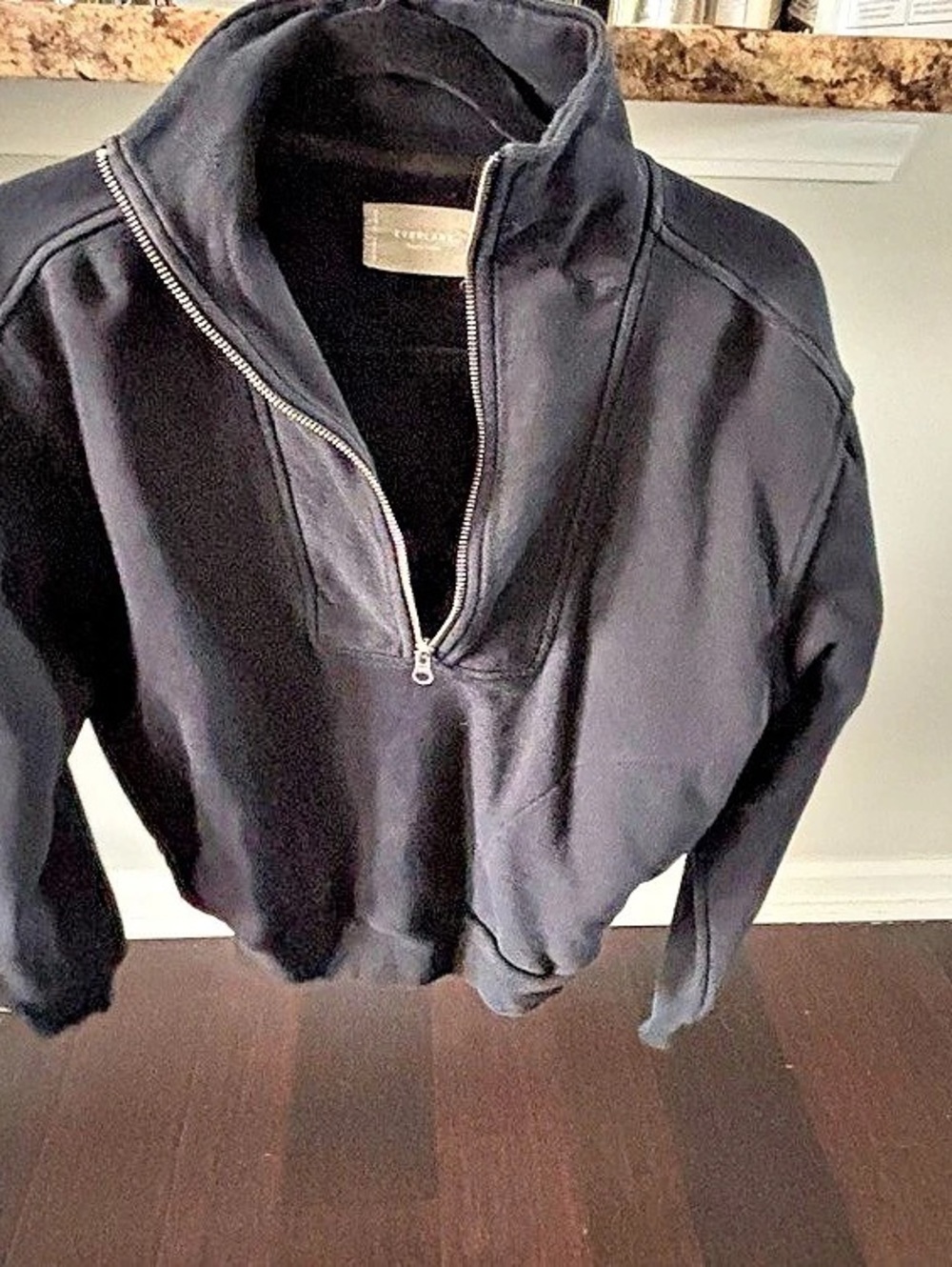 Everlane The Organic Cotton Quarter-Zip Sweatshirt Black